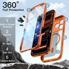 image:imageJETech Case for iPhone 17 Pro Max 360 Protection Orange  Compatible with MagSafe Builtin Tempered Glass Screen Protector Camera Control ButtonOrange