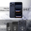 image:imageJETech Case for iPhone 17 Pro Max Orange  Solid Color Matte TPU Frame Scratch Resistant Clear Back Phone CoverBlack