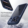 image:imageJETech Case for iPhone 17 Pro Max Orange  Solid Color Matte TPU Frame Scratch Resistant Clear Back Phone CoverDark Blue