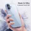 image:imageJETech Case for iPhone 17 Pro Max Orange  Solid Color Matte TPU Frame Scratch Resistant Clear Back Phone CoverMist Blue