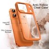 image:imageJETech Case for iPhone 17 Pro Max Orange  Solid Color Matte TPU Frame Scratch Resistant Clear Back Phone CoverOrange