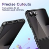image:imageJETech Clear Case for Samsung Galaxy Z Flip 7 Clear  Crystal Clear Back Hard PC Construction Slim Fit Shockproof ProtectionBlack