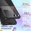 image:imageJETech Clear Case for Samsung Galaxy Z Flip 7 Clear  Crystal Clear Back Hard PC Construction Slim Fit Shockproof ProtectionBlack