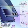 image:imageJETech Clear Case for Samsung Galaxy Z Flip 7 Clear  Crystal Clear Back Hard PC Construction Slim Fit Shockproof ProtectionBlue Shadow