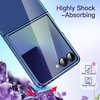 image:imageJETech Clear Case for Samsung Galaxy Z Flip 7 Clear  Crystal Clear Back Hard PC Construction Slim Fit Shockproof ProtectionBlue Shadow