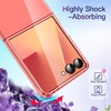 image:imageJETech Clear Case for Samsung Galaxy Z Flip 7 Clear  Crystal Clear Back Hard PC Construction Slim Fit Shockproof ProtectionCoralred