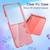 image:imageJETech Clear Case for Samsung Galaxy Z Flip 7 Clear  Crystal Clear Back Hard PC Construction Slim Fit Shockproof ProtectionCoralred