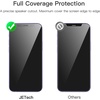 image:imageJETech FullCoverage Screen Protector for iPhone 17e16e13 Pro13 3Pack  Easy Installation Tool HD Clear Tempered Glass CaseFriendly EdgetoEdge ProtectioniPhone 12 mini 54Inch