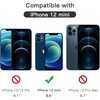 image:imageJETech FullCoverage Screen Protector for iPhone 17e16e13 Pro13 3Pack  Easy Installation Tool HD Clear Tempered Glass CaseFriendly EdgetoEdge ProtectioniPhone 12 mini 54Inch