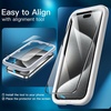 image:imageJETech FullCoverage Screen Protector for iPhone 17e16e14 3Pack  Black Edge Tempered Glass Easy Installation Tool HD Clear CaseFriendlyiPhone 15 Pro