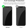 image:imageJETech FullCoverage Screen Protector for iPhone 17e16e14 3Pack  Black Edge Tempered Glass Easy Installation Tool HD Clear CaseFriendlyiPhone 17e16e1313 Pro