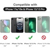 image:imageJETech FullCoverage Screen Protector for iPhone 17e16e14 3Pack  Black Edge Tempered Glass Easy Installation Tool HD Clear CaseFriendlyiPhone 17e16e1313 Pro