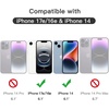 image:imageJETech FullCoverage Screen Protector for iPhone 17e16e14 3Pack  Black Edge Tempered Glass Easy Installation Tool HD Clear CaseFriendlyiPhone 17e16e14