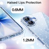 image:imageJETech Glitter Case for iPhone 17 Clear  Sparkly Glitter Design Shockproof Protection Clear Back Stylish LookBlue