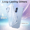 image:imageJETech Glitter Case for iPhone 17 Clear  Sparkly Glitter Design Shockproof Protection Clear Back Stylish LookBlue