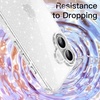 image:imageJETech Glitter Case for iPhone 17 Clear  Sparkly Glitter Design Shockproof Protection Clear Back Stylish LookClear