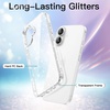 image:imageJETech Glitter Case for iPhone 17 Clear  Sparkly Glitter Design Shockproof Protection Clear Back Stylish LookClear