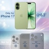image:imageJETech Glitter Case for iPhone 17 Clear  Sparkly Glitter Design Shockproof Protection Clear Back Stylish LookSage