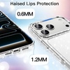 image:imageJETech Glitter Case for iPhone 17 Pro Clear  Sparkly Glitter Design Shockproof Protection Clear Back Stylish LookClear