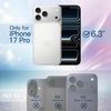 image:imageJETech Glitter Case for iPhone 17 Pro Clear  Sparkly Glitter Design Shockproof Protection Clear Back Stylish LookClear