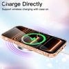 image:imageJETech Glitter Case for iPhone 17 Pro Clear  Sparkly Glitter Design Shockproof Protection Clear Back Stylish LookOrange