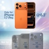 image:imageJETech Glitter Case for iPhone 17 Pro Clear  Sparkly Glitter Design Shockproof Protection Clear Back Stylish LookOrange