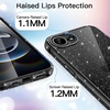 image:imageJETech Glitter Case for iPhone 17 Pro Max Clear  Sparkly Glitter Design Shockproof Protection Clear Back Stylish LookBlack