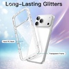 image:imageJETech Glitter Case for iPhone 17 Pro Max Clear  Sparkly Glitter Design Shockproof Protection Clear Back Stylish LookClear