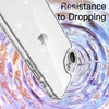image:imageJETech Glitter Case for iPhone 17 Pro Max Clear  Sparkly Glitter Design Shockproof Protection Clear Back Stylish LookClear
