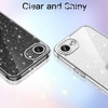 image:imageJETech Glitter Case for iPhone 17 Pro Max Clear  Sparkly Glitter Design Shockproof Protection Clear Back Stylish LookClear