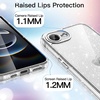 image:imageJETech Glitter Case for iPhone 17 Pro Max Clear  Sparkly Glitter Design Shockproof Protection Clear Back Stylish LookClear