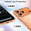 image:imageJETech Glitter Case for iPhone 17 Pro Max Clear  Sparkly Glitter Design Shockproof Protection Clear Back Stylish LookOrange