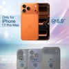 image:imageJETech Glitter Case for iPhone 17 Pro Max Clear  Sparkly Glitter Design Shockproof Protection Clear Back Stylish LookOrange