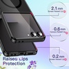 image:imageJETech Magnetic Case for Samsung Galaxy Z Flip 7 Clear  Compatible with MagSafe AntiYellowing Transparent Hard PC Protective Phone Cover Scratch ResistantBlack