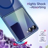 image:imageJETech Magnetic Case for Samsung Galaxy Z Flip 7 Clear  Compatible with MagSafe AntiYellowing Transparent Hard PC Protective Phone Cover Scratch ResistantBlue Shadow