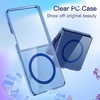 image:imageJETech Magnetic Case for Samsung Galaxy Z Flip 7 Clear  Compatible with MagSafe AntiYellowing Transparent Hard PC Protective Phone Cover Scratch ResistantBlue Shadow