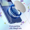 image:imageJETech Magnetic Case for Samsung Galaxy Z Flip 7 Clear  Compatible with MagSafe AntiYellowing Transparent Hard PC Protective Phone Cover Scratch ResistantBlue Shadow