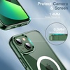 image:imageJETech Magnetic Case for iPhone 13 Clear  Compatible with MagSafe Shockproof Phone Bumper Cover Scratch Resistant Clear BackAlpine Green