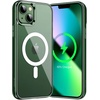 image:imageJETech Magnetic Case for iPhone 13 Clear  Compatible with MagSafe Shockproof Phone Bumper Cover Scratch Resistant Clear BackAlpine Green