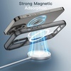 image:imageJETech Magnetic Case for iPhone 13 Clear  Compatible with MagSafe Shockproof Phone Bumper Cover Scratch Resistant Clear BackBlack