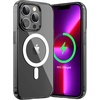 image:imageJETech Magnetic Case for iPhone 13 Clear  Compatible with MagSafe Shockproof Phone Bumper Cover Scratch Resistant Clear BackBlack