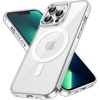 image:imageJETech Magnetic Case for iPhone 13 Clear  Compatible with MagSafe Shockproof Phone Bumper Cover Scratch Resistant Clear BackClear