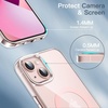 image:imageJETech Magnetic Case for iPhone 13 Clear  Compatible with MagSafe Shockproof Phone Bumper Cover Scratch Resistant Clear BackClearPink