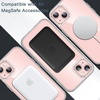 image:imageJETech Magnetic Case for iPhone 13 Clear  Compatible with MagSafe Shockproof Phone Bumper Cover Scratch Resistant Clear BackClearPink