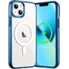image:imageJETech Magnetic Case for iPhone 13 Clear  Compatible with MagSafe Shockproof Phone Bumper Cover Scratch Resistant Clear BackNavy