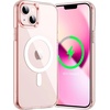 image:imageJETech Magnetic Case for iPhone 13 Clear  Compatible with MagSafe Shockproof Phone Bumper Cover Scratch Resistant Clear BackPink