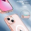 image:imageJETech Magnetic Case for iPhone 13 Clear  Compatible with MagSafe Shockproof Phone Bumper Cover Scratch Resistant Clear BackRose Gold