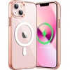 image:imageJETech Magnetic Case for iPhone 13 Clear  Compatible with MagSafe Shockproof Phone Bumper Cover Scratch Resistant Clear BackRose Gold