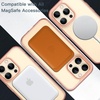 image:imageJETech Magnetic Case for iPhone 13 Clear  Compatible with MagSafe Shockproof Phone Bumper Cover Scratch Resistant Clear BackRose Gold