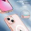 image:imageJETech Magnetic Case for iPhone 13 Clear  Compatible with MagSafe Shockproof Phone Bumper Cover Scratch Resistant Clear BackRose Gold